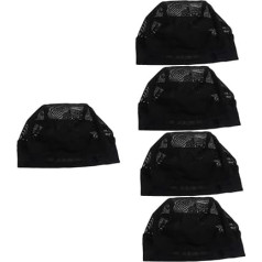 Pack of 5 Hair Net Headwear Made of Ice Silk Wig Nylon Women's Scarf