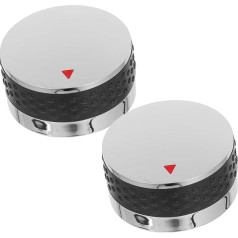 PartyKindom 2pcs Ofenknopf Ersatz Elektrische Reichweite Ofenknopf Griff Für Ofenherd Range Universal Knöpfe Breite Anwendung Silber Innere 8mm