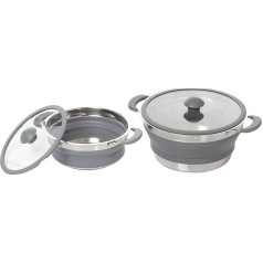 BRUNNER Fold Away Dinner Set, Silver, 24 cm