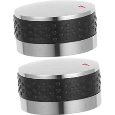 BAZEITFLOW Pack of 2 Grill Knobs, Gas Stove Knobs, Outdoor Gas Stove Control Valve, Gas Grill Knobs, Pit Knob, Replacement Grill Burner Knob, Gas Grill Replacement Parts, Electric Hob Knob, ABS