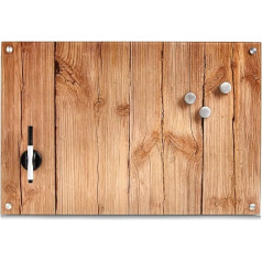 Zeller 11651 Wooden Memo Board 60 x 40 cm Glass