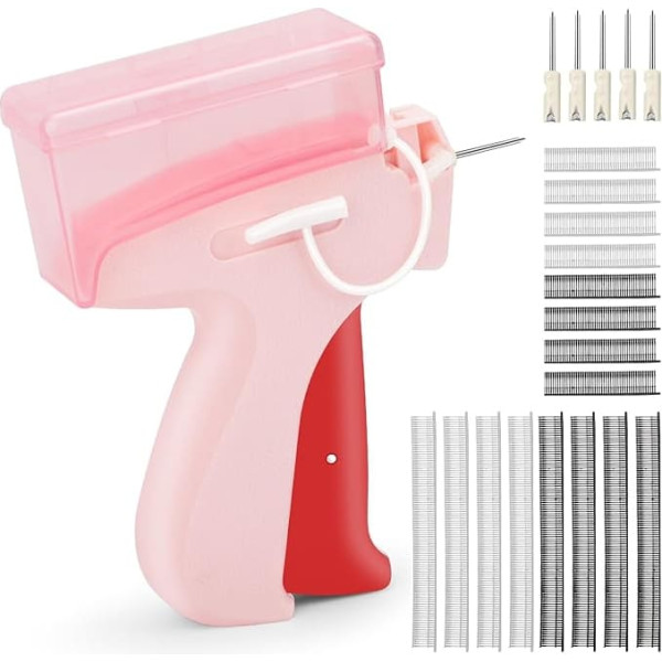 EEEKit Stitch Gun for Clothing, Quick Stitch Sewing Gun Fixer, Mini Tagging Gun for Clothing, Hemming, Patching, Repairing