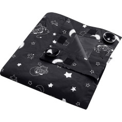 Tommee Tippee Gro Anywhere Blind Ollie Owl Portable Blackout Roller Blind, 130 x 198 cm, Black