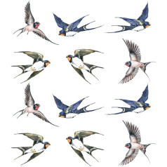 BESPORTBLE Pack of 12 Hummingbird Window Stickers, Anti-Collision Window Stickers for Windows Made of Glass Doors Made of Vinyl Cling Films