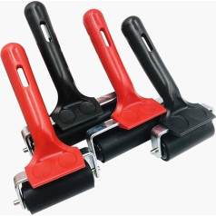 Rubber Rollers, Glue Roller for Stamp Ink Block, Printing, Wallpaper and Crafts (6cm/10cm), 4pcs