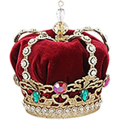 Gisela Graham Red Velvet Metal Diamante Tree Topper