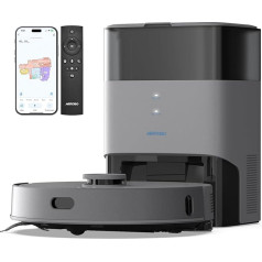 AIRROBO Robot Vacuum Cleaner with Mop Function and Suction Station, T25+ Vacuum Cleaner Robot 5500Pa, Suction and Mop Robot LiDAR Navigation, 240 Minutes Runtime, App Control, Strong Suction Power for
