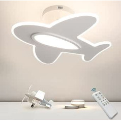 Children's Room Lamp Boy 40 cm 30 W Airplane Ceiling Light Dimmable with Remote Control 3000 K ~ 6000 K Ceiling Light Children's Room Baby Room Boy's Dream with Night Light Function Memory Function