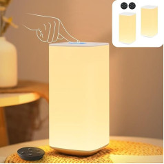 Bedside Lamp Set of 2 with Remote Control, Bedside Lamp, Touch Dimmable with 256 Colours and 4 Modes, LED Table Lamp, Wireless USB Rechargeable, Night Lamp for Decoration, Bedroom, Children's
