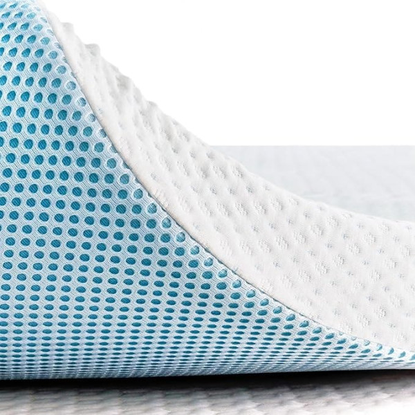 Hokway Memory Foam Mattress Topper, 7.5 cm, Soft and Cooling Gel Infused Bed Pad, Comfort Pressure Relief, 7.5 cm Mattress Topper with Washable Bamboo Cover with Zipper (7.5