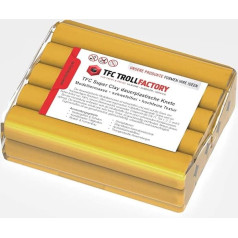 TFC SuperClay I Permanent Plastic Clay I Modelling Clay I Made from High-Quality Waxes (100% Beeswax) and Ochre I Ochre