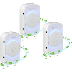 Air Purifier, Air Purifier Ionizer Generator, Dayear Plug in Negative Ion Air Purifier for Office, Room, Bathroom, Smoke, Pets, Odour Cleaning, 3 LED Light Modes, 3 Pieces