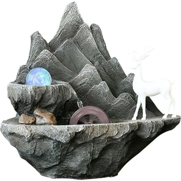 Zimmerbrunnen Wasserfall Desktop Wigwam Fließende Wasser Ornamente Glück Zyklus Feng Shui Ball Hause Wohnzimmer Brunnen Büro Ornamente Tischbrunnen