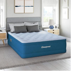 Beautyrest Comfort Plus Express Air Bed Internal Pump with Plush Velvet Pillow Air Mattress, 100% Leak Proof, with Sleep Fresh Technology, 17