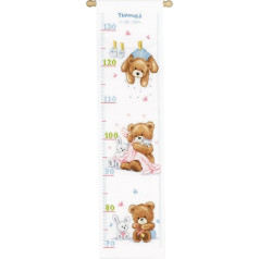 Vervaco Height Chart Lovely Bears Counted Cross Stitch, Multi-Colour