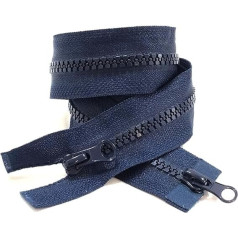 2 Pcs/Pack 100cm Zippers Double Opening Plastic Zipper #5 Zipper for Sewing (100cm 3238 2pcs)