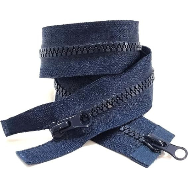 2 Pcs/Pack 100cm Zippers Double Opening Plastic Zipper #5 Zipper for Sewing (100cm 3238 2pcs)