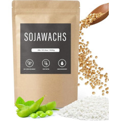 BOYUJK Soy Wax for Candles 1.8 kg, Premium Natural Candle Wax, 100% Soy Wax for Candle Making from Organic Cultivation, No Additives, Harmless and Pure
