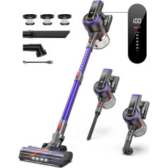 Buture Pro JR400 Cordless Vacuum Cleaner 38000Pa/450W, up to 55 Min, Wireless Vacuum Cleaner with Touch Display, LED Electric Brush, Stick Vacuum Cleaner for Hard Floors, Carpets, Pet Hair