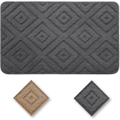 Aoxisicoo Indoor Dirt Trapper Mat, Non-Slip Doormat, Bath Mat, Waterproof and Robust Dirt Trapper for Entrance, Front Door, Patio, Outdoor Door Mat, Washable Foot Scraper, 80 x 120 cm, Dark Grey