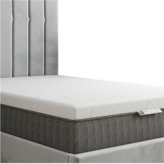 Memory Foam Mattress Topper - 3 Thicknesses - Fits Double Bed - UK Made - Orthopaedic Foam Bed Topper - Rolled Firm - 4