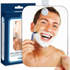 Deluxe Shave Well Fog-Free Shower Mirror - 33% Larger Than The Original Shave Well Mirror - Fogless Shatterproof Shaving Mirror - Shower Wall Hanging Mirror