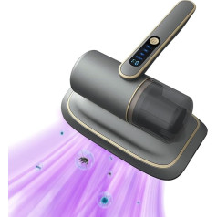 Wireless Mite Handheld Vacuum Cleaner, 12KPa Mite Vacuum Cleaner for Mattresses with UV-C Light & LCD Display & Permanent Dust Container, Small Bed Vacuum Cleaner, Mattress Cleaner for Sofa, Mattress,
