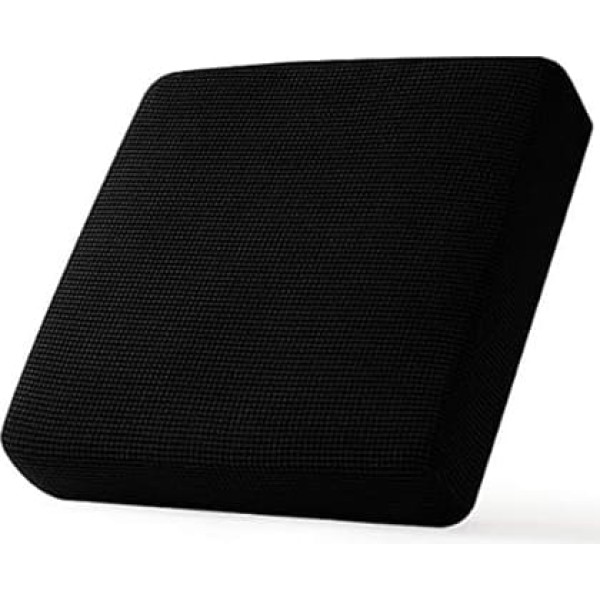CHUN YI Seat Cushion Covers Polyester Spandex Fabric Stretch Cushion Slipcovers (Chair, Black)