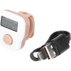 Tnfeeon Ring Counter Finger Counter White Manual Luminous Ring Type USB Rechargeable Sweatproof Silicone Counter for Household