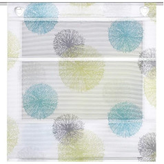 Home fashion Rawlins Magnetic Blind Bamboo Look Polyester Blue Green 130 x 80 cm