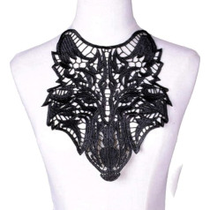 Black Embroidery Lace Neck Collar Embellishment Sewing Applique Border Lace Fabric Dress Accessories Scrapbooking