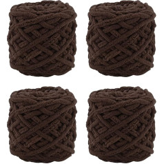 Knitting Wool 4 x 100g Multicolor Knitting Yarn Crochet Soft Chunky Yarn for Yarn Projects Plush Balls Handmade Bags Sweater Shoes Hats Sweaters Blankets Scarves