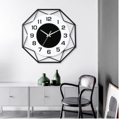 Metal Large Wall Clocks Decor Modern Silent Big Wall Clock Non Ticking Battery Operated Quartz Clock for Living Room Kitchen Bedroom Decorative Bathroom Outdoor 14 Inches