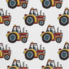 HEKO PANELS Oxford Waterproof Fabric Sold by the Metre Canvas Fabric Polyester Fabric for Sewing Fabrics Furniture Decorative Fabrics Waterproof Opaque Children's Tractors 2 Metres 155 x 200 cm
