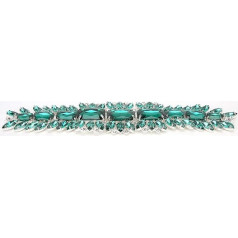 Kristall-Strass-Kettenbesatz, Strass-Kettenbesatz, Strass-Kettendekoration zum Nähen von Brautkleidern, Taschen, Schuhen (Grün)