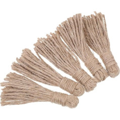 CIMAXIC 5 Stück Schnur Zubehör für Holzperlenschnüre Kabel Jute Seile Girlande Party Holzperlen DIY Ornament Tassel-Anhänger holzperlen DIY verzierung -Quaste Hanfseil Brown