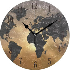 Mnsruu Modern Silent Wall Clock Sweeping Second Without Ticking, Round Wall Clock for Living Room Bedroom Children's Room