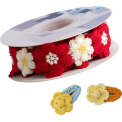 Blumenborte – Sonnenblumen-Spitze zum Dekorieren – Blumenstoff Verzierungen Handwerk Stickerei Kunstprojekte für Hochzeitskleid Haarband Kleidung Dekoration