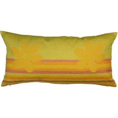 Garotex Adelaide Cushion Cover Decorative Cushion Sofa Cushion Heavy Quality Gift Idea 35 x 70 cm Green/Yellow