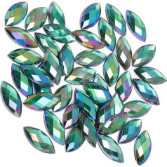 500 Pieces Mixed Colourful Abback Gemstones Resin Craft Embellishments Marquise for Dresses Nail Art Wedding Cosplay Pirate Party Decor