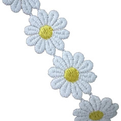 Spitzenband mit Blumenmuster, 91 cm, 25 mm breit, bestickt, für Hochzeitskleid, Kleidung, Verzierung