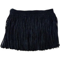 1 m x 30 cm Fringe Trim Tassels, Suede Tassel Trim, Clothing Tassels Trim, DIY Tassel Fringe Trim for DIY Clothing, Dress, Sewing, Crafts, Decoration, Black