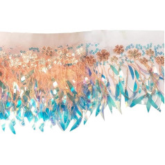 LEELOU 1 Yard Pailletten Spitze Nähen Kleidungsstücke Zubehör Fringe Mesh Quaste Gesticktes Band Nähen Handwerk Für Tanzparty
