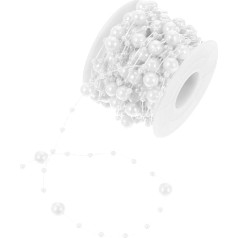 3 Rolls Fishing Beads Hair Scrunchie Bracelet Clear Beads Bridal Hairpieces Artificial Pearls Roll Artificial Pearls Wreath Bead Bracelet Bead String Scene DIY Decor