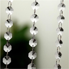 Crystal Bead Curtain 10 Pieces Clear Acrylic Crystal Beads Curtain Garlands Chandelier Hanging Decoration for Wedding Party Living Room Decoration String Bead Curtain