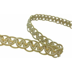 Borboni Two Tone Stitch Cover, Height 15 mm, Light Gold