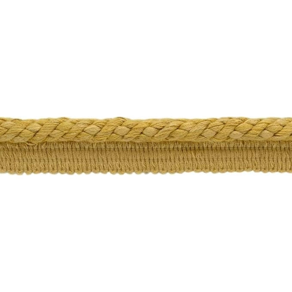 DecoPro Pack of 50 Yards Intricate 10mm Coin Gold Antique Gold Veranda Collection Decorative Cord with Sewing Lip Style: #0038V Colour: Gold - VNT4 (72Ft / 8.5ft)