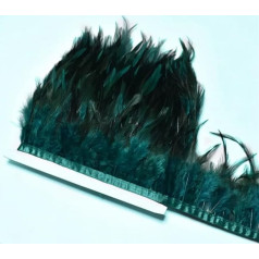 1 Meter Feder-Bordüre, Nähen, Kleidung, Fasanfedern, Party, Hochzeit, Pflaumen, Basteln, Dekoration, 10–15 cm, dunkel EN8
