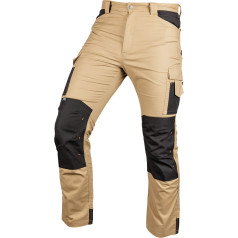 Neo Tools Mix&Match darba bikses, audekls, Cordura stiprinājumi, bēšs un melns, XXL izmērs