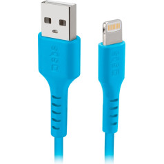 SBS USB-A - iPhone Lightning kabelis - zils